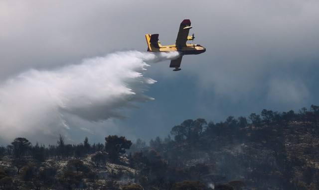 Φωτιά στην Ψάθα: Ισχυρή κινητοποίηση της Πυροσβεστικής