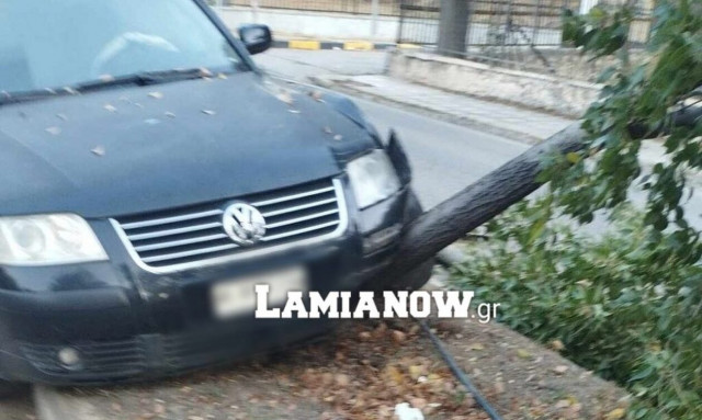 Λαμία : 70χρονος αποκοιμήθηκε ενώ οδηγούσε και έπεσε πάνω σε δέντρα