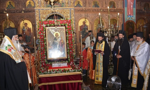 Υποδοχή της δεξιάς χείρας του Αγίου Σπυρίδωνα στην Αλεξανδρούπολη