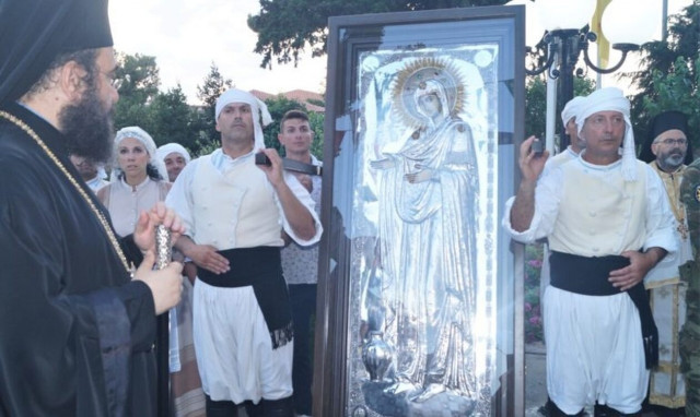 Η Λήμνος υποδέχθηκε την Παναγία «Γερόντισσα» από την Μονή Παντοκράτορος Αγίου Όρους