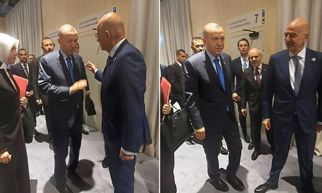 ΝΑΤΟ: Σύντομη συνάντηση Δένδια - Ερντογάν στη σύνοδο κορυφής στο Βίλνιους