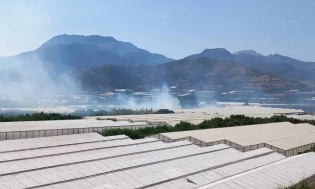 Φωτιά στο Λασίθι: Κινητοποιήθηκαν επίγειες και εναέριες δυνάμεις