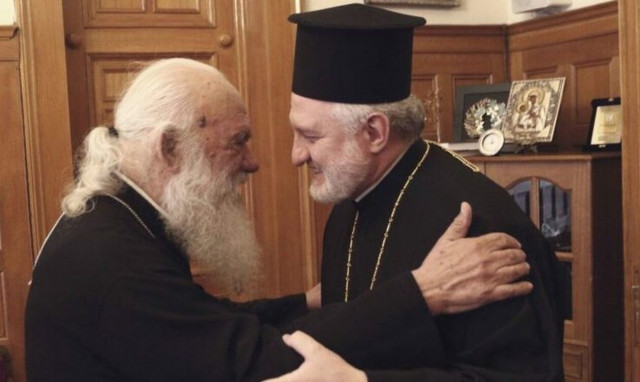 Με τον Αρχιεπίσκοπο Αθηνών Ιερώνυμο συναντήθηκε ο Αμερικής Ελπιδοφόρος
