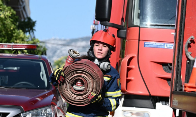 Φωτιά στη Μυτιλήνη - Ισχυροί άνεμοι στην περιοχή