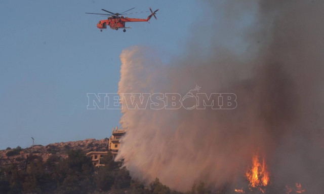 Συναγερμός σε 6 περιφέρειες για πυρκαγιά - Ισχυροί άνεμοι πνέουν στα πύρινα μέτωπα