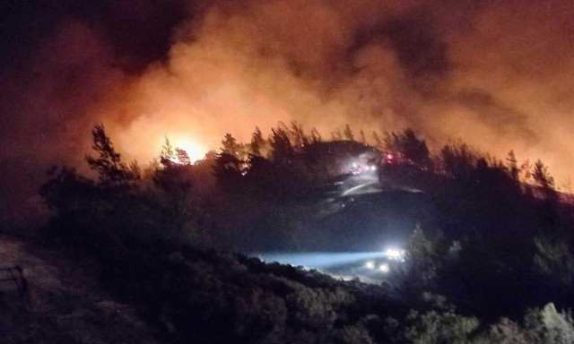 Φωτιά- Ρόδος: Πύρινη «Λερναία Ύδρα» κινείται στο δάσος Λαέρμων