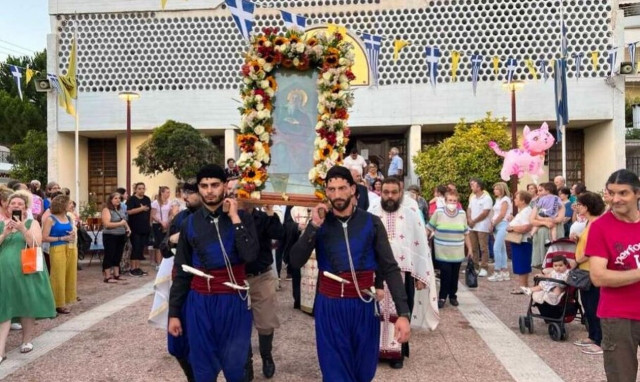 Λιτάνευση της εικόνας του Προφήτη Ηλία στη Μεταμόρφωση