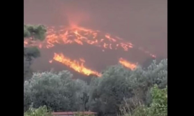 Φωτιά στη Ρόδο: Η πυρκαγιά «εξερράγη» και οι φλόγες δημιούργησαν πυροστρόβιλο - Βίντεο