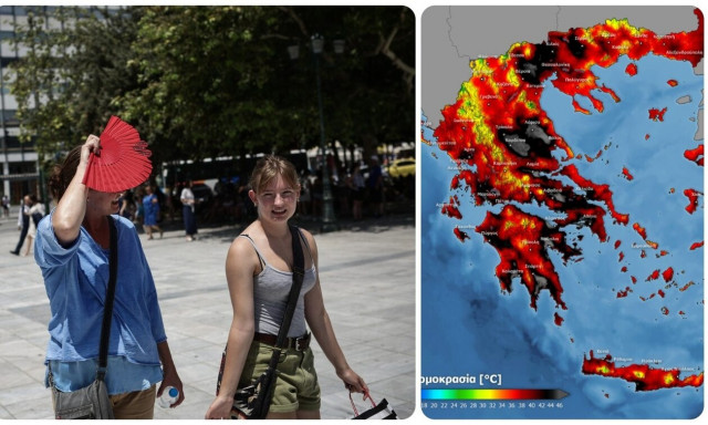 Καιρός: «Καμίνι» η χώρα - Σήμερα 8,7 εκατ. πληθυσμού θα βιώσουν θερμοκρασίες άνω των 41 °C
