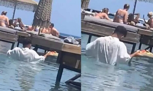 Φωτιά στη Ρόδο: Κάηκε το beach bar με τον σερβιτόρο που έφερνε παραγγελίες... κολυμπώντας (pics)