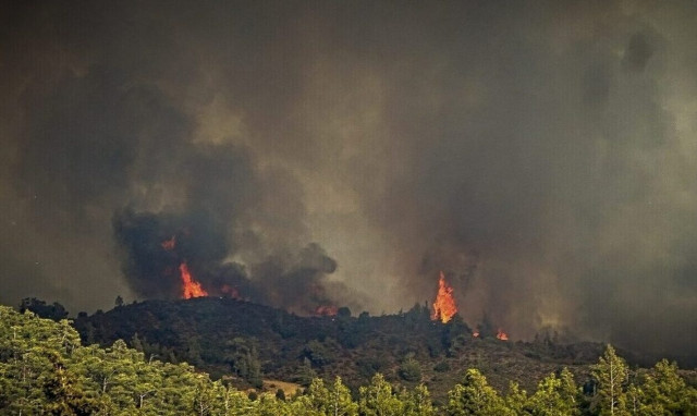 Φωτιά στη Ρόδο: Τραυματίστηκε αστυνομικός κατά την επιχείρηση εκκένωσης