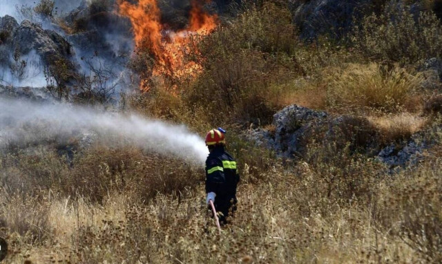 Φωτιά έξω από τη Λάρισα – Σε συναγερμό η πυροσβεστική