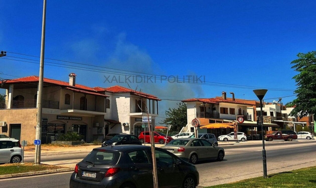 Φωτιά στη Χαλκιδική - Χωρίς ρεύμα η περιοχή της Νικήτης 