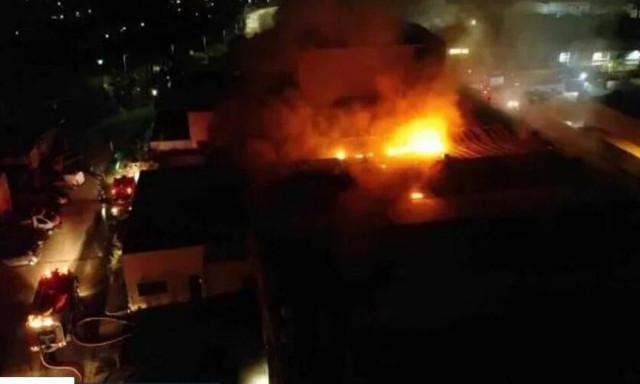 Φωτιά στις εγκαταστάσεις του «ΚΡΗΤΗ TV» - Κάηκε πιεστήριο