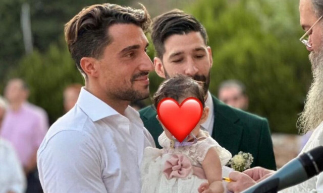 Σάκης Κατσούλης: Μετά τη νίκη του στο Survivor πάντρεψε φιλικό ζευγάρι και βάπτισε την κόρη τους