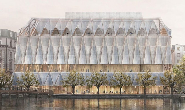 Διαφανές ριντώ καλύπτει το νέο θέατρο της Λουκέρνης που προτείνει το γραφείο Graber Pulver