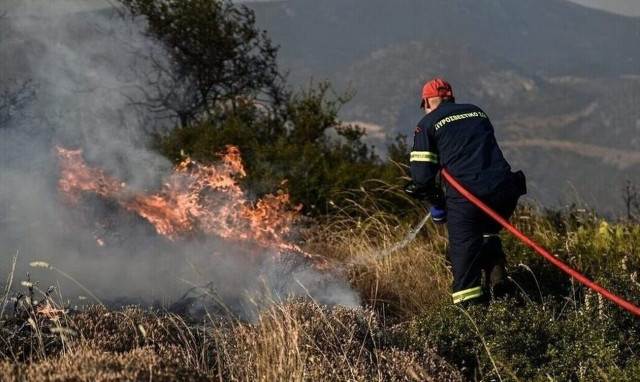 Φωτιά στη Δεσκάτη: Αναζωπυρώθηκε και καίει κοντά σε οικισμό