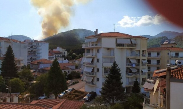 Φωτιά στον Άγιο Βλάση Τρίπολης - Εναέρια μέσα στο σημείο