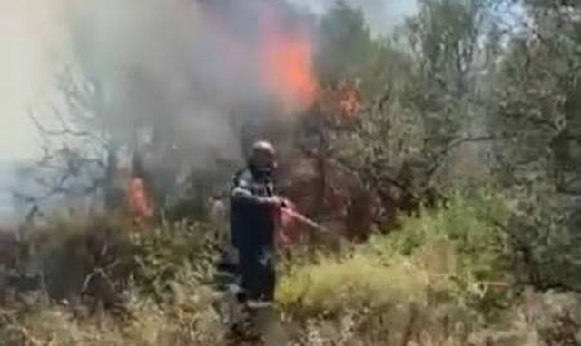 Φωτιά τώρα στον Ευρώτα Λακωνίας – Καίει σε χαμηλή βλάστηση