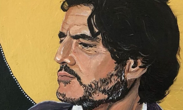 Ο Πέδρο Πασκάλ επισκέφθηκε έκθεση τέχνης αφιερωμένη στον ίδιο