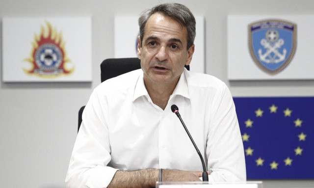 Στην Πολιτική Προστασία ο Κυριάκος Μητσοτάκης - Ενημερώνεται για τις φωτιές