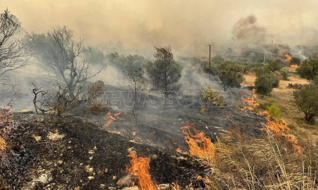 Firefighters battle to contain fires in Greece
