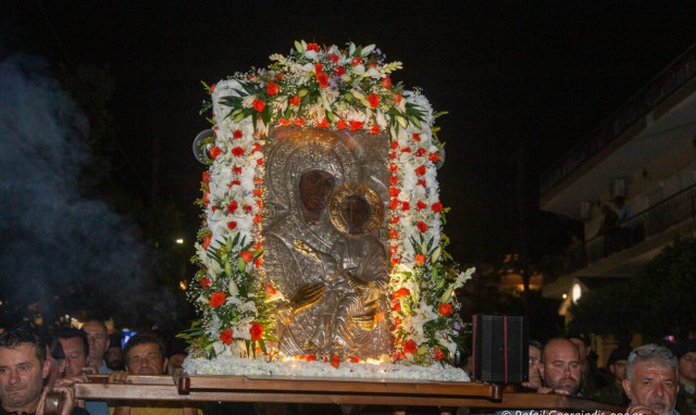 Λιτανεία της εικόνας Παναγίας Φανερωμένης στη Νέα Μηχανιώνα