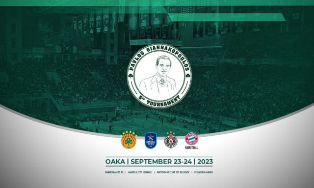 Τουρνουά «Παύλος Γιαννακόπουλος»: Κόντρα σε Παρτιζάν, Εφές και Μπάγερν ο Παναθηναϊκός