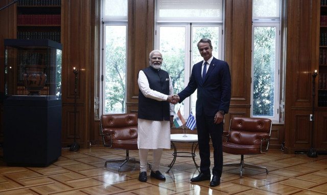 Ναρέντρα Μόντι: Στο Μέγαρο Μαξίμου ο Ινδός Πρωθυπουργός - Συνάντηση με τον Κυριάκο Μητσοτάκη