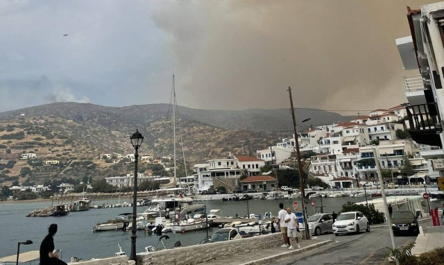 Message sent to residents in Gides, Andros, to evacuate