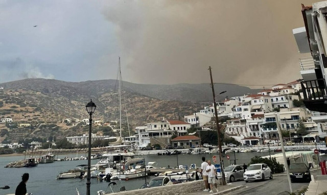 Φωτιά στην Άνδρο: «Λαμπάδιασαν όλα δίπλα μου σε κλάσματα του δευτερολέπτου», λέει ο οδηγός υδροφόρας