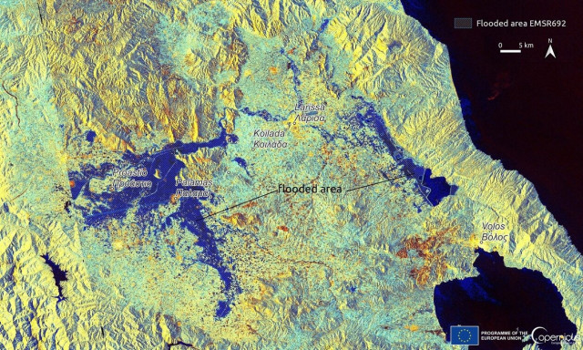 Κακοκαιρία Daniel: Περιοχές της Ελλάδας δέχθηκαν 800 χιλιοστά βροχής, σύμφωνα με το Copernicus