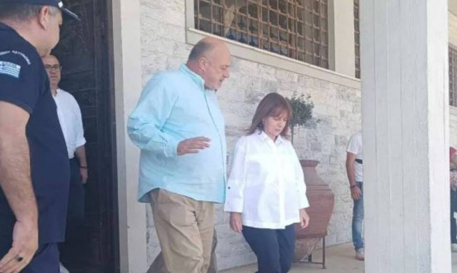 Κακοκαιρία Daniel: Χωρίς δηλώσεις αποχώρησε η Κατερίνα Σακελλαροπούλου, μετά τη συνάντηση με Μπέο