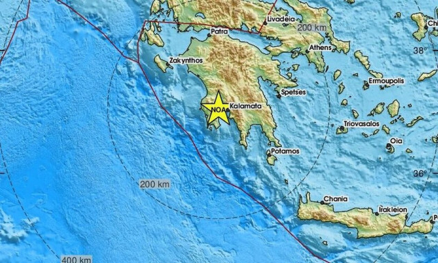 Σεισμός κοντά στην Καλαμάτα - Αισθητός σε αρκετές περιοχές (pics)