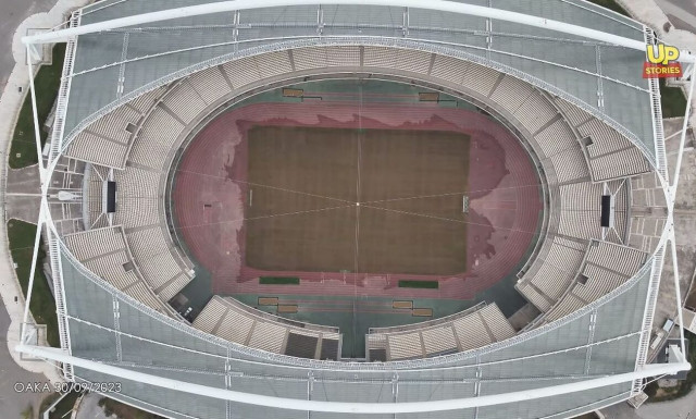 ΟΑΚΑ: «Αυτοψία» στο στάδιο και στο στέγαστρο Καλατράβα - Βίντεο από ψηλά