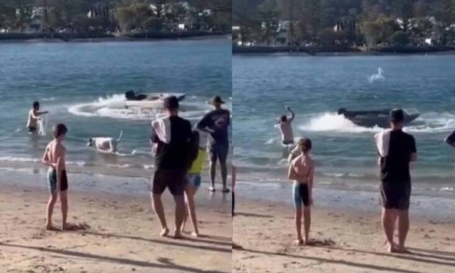 Τύπος έριξε λάσο σε ακυβέρνητο σκάφος που έκανε σβούρες (vid)