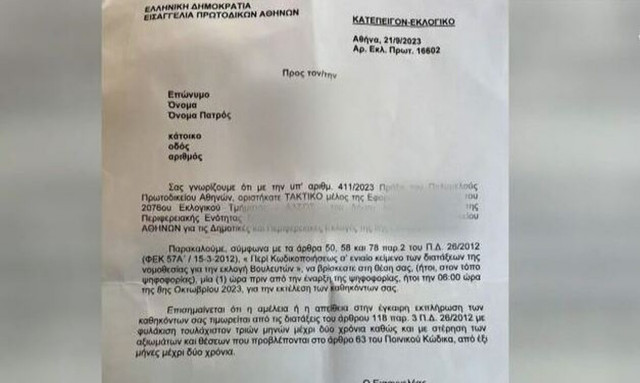 Κάλεσαν στην εφορευτική πεθαμένο εδώ και 23 χρόνια