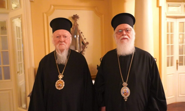 Συνάντηση Οικουμενικού Πατριάρχη με τον Αρχιεπίσκοπο Αλβανίας