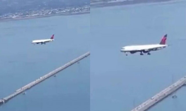 Viral έχει γίνει το βίντεο που δείχνει αεροπλάνο να έχει «σταματήσει στον αέρα»