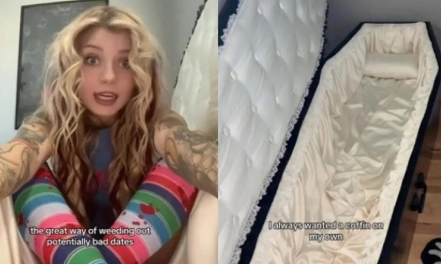 Γυναίκα αποκάλυψε ότι κοιμάται σε φέρετρο: «Με αυτό τον τρόπο μπορώ να κρυφτώ από τα προβλήματά μου»