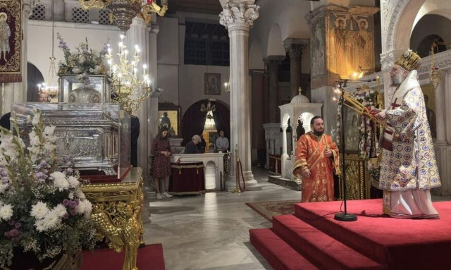 Ο Μητροπολίτης Τρίκκης Χρυσόστομος στον Άγιο Δημήτριο Θεσσαλονίκης
