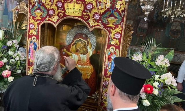 Ο Μητροπολίτης Λεμεσού Αθανάσιος στην Παναγία Παρηγορήτρια