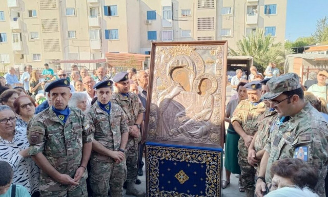 Ο Επίσκοπος Αμαθούντος Νικόλαος υποδέχθηκε την εικόνα Παναγίας της Παραμυθίας