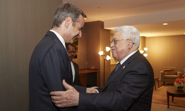 Mitsotakis to Abbas: Palestinian Authority the only legal representative of Palestinian people