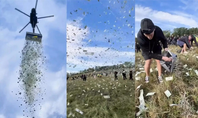 «Έβρεξε» λεφτά στην Τσεχία: Influencer πέταξε 1 εκατ. δολάρια από ελικόπτερο