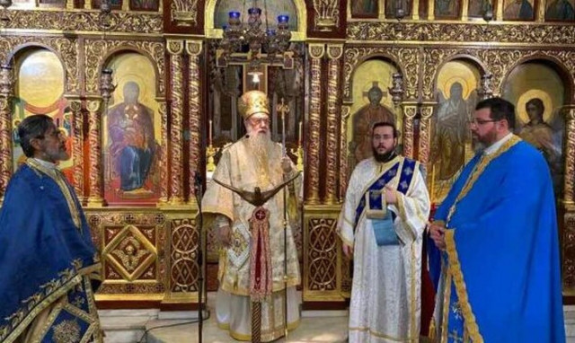 Ο Μητροπολίτης Κορίνθου στην Παναγία «Γιάτρισσα» στο Λουτράκι