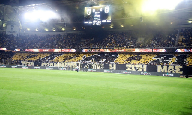 AEK – ΠΑΟΚ: Σε εξαιρετική κατάσταση η «OPAP Arena» | Το κορεό πριν από τη σέντρα (vids)