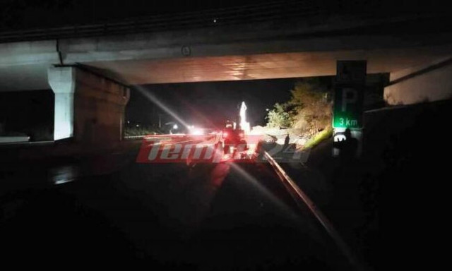 Εθνική Οδός Αθηνών - Πατρών: Παραμένει ακόμη κλειστή στο ρεύμα προς Αθήνα