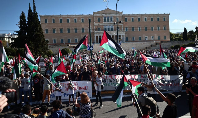 Traffic regulations in Athens due to rallies for the Palestinian people