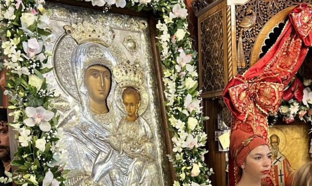 Η Εικόνα Παναγίας Οδηγήτριας στον Άγιο Νεκτάριο Χανίων